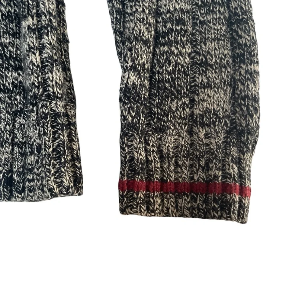 Polo Ralph Lauren Knit Sweater Men’s M Black & White Tweed Unisex Old Money